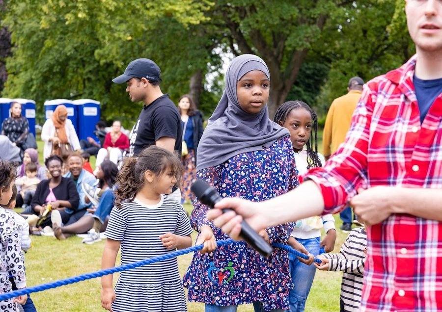 Tug of war at the summer festival